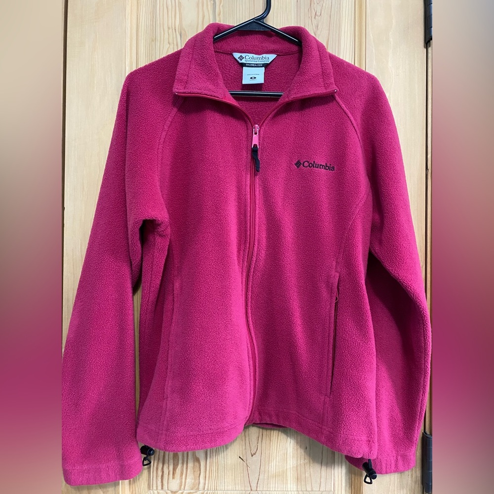 Columbia Fleece Zip Up Pink Medium